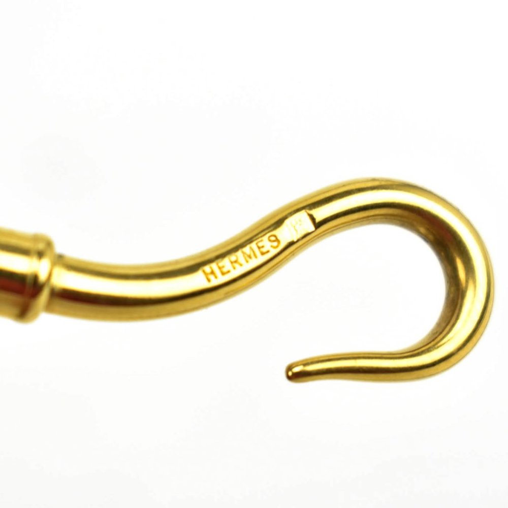 HERMES "Jumbo" Brown Leather Gold Hook Bracelet/Chocker necklace 1056 - Picture 7 of 7